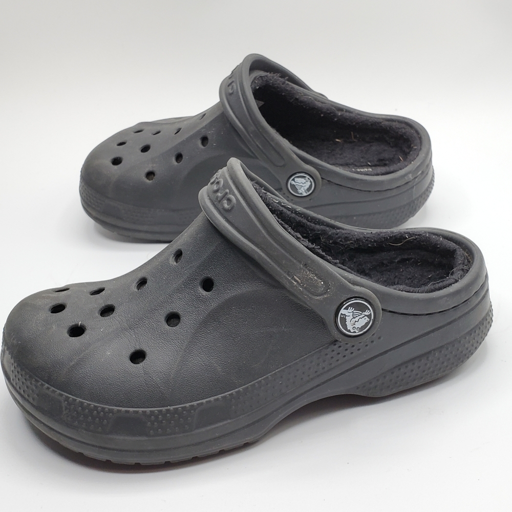 CROCS lined slipon clogs size 12/ 13 - Picture 1 of 13